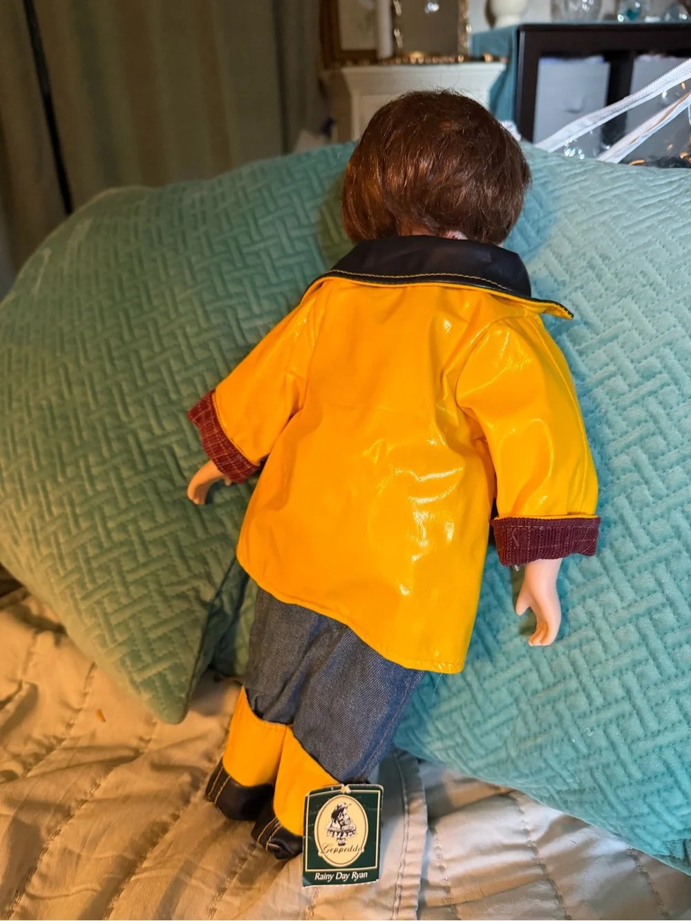 Yellow Raincoat Doll Outfit with Matching Boots - Classic Kids Toy